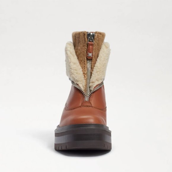 NWT Linds Zipper Chelsea Boot Tawny Brown Leather / Size 7 - Picture 3 of 4